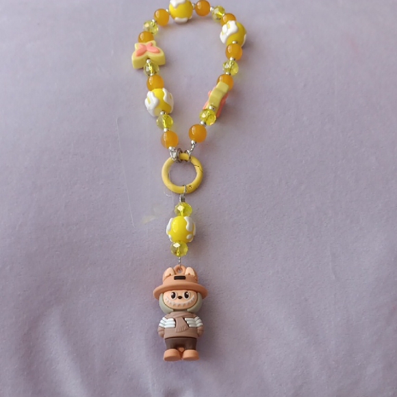 Colorful Labubu Beaded Phone Accesory, Keychain, Or Bagcharm NWT - Picture 3 of 5